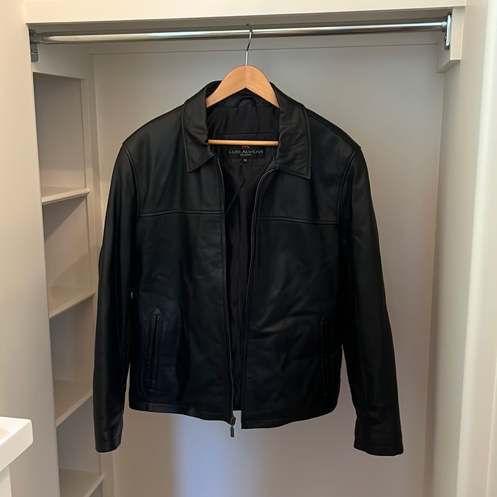 Black faux leather jacket